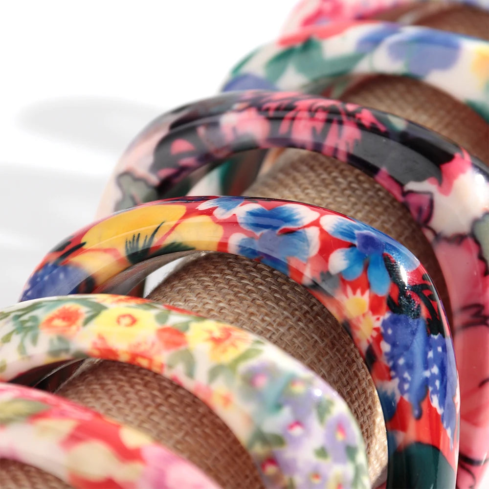 2.60" Diameter: Groovy Garden Bangle - 9 colors - Hello Baabs