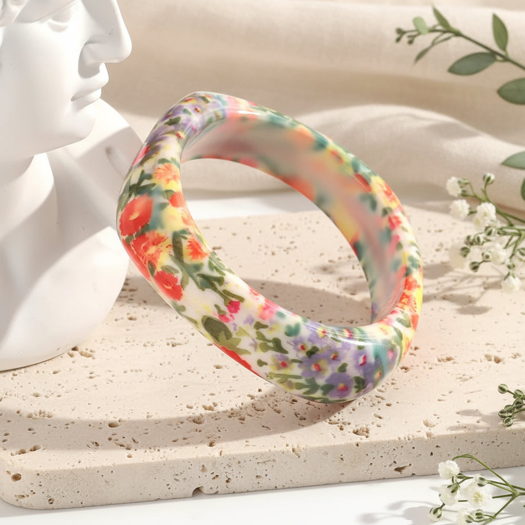 2.60" Diameter: Groovy Garden Bangle - 9 colors - Hello Baabs