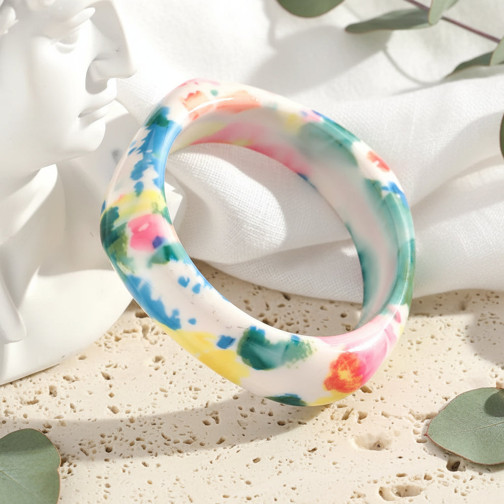 2.60" Diameter: Groovy Garden Bangle - 9 colors - Hello Baabs