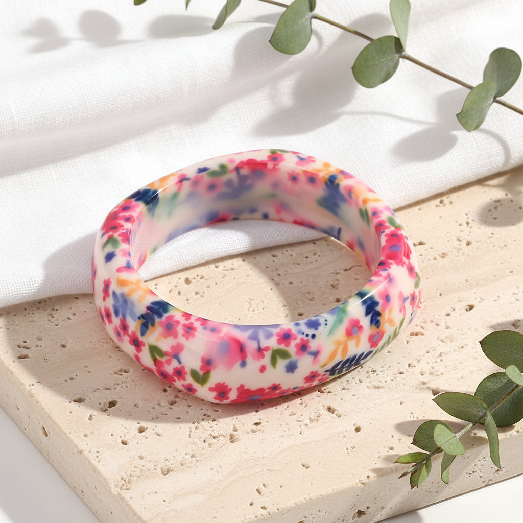 2.60" Diameter: Groovy Garden Bangle - 9 colors - Hello Baabs