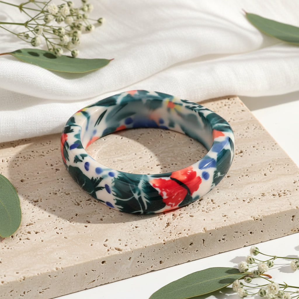 2.60" Diameter: Groovy Garden Bangle - 9 colors - Hello Baabs