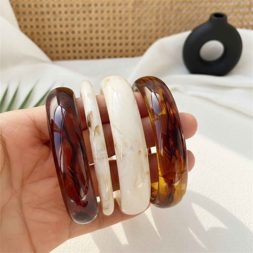2.60" Diameter: Mingle Marble Stack 4pc Set - 15 colors - Hello Baabs