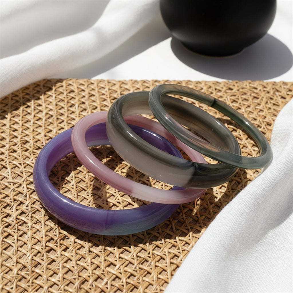 2.60" Diameter: Mingle Marble Stack 4pc Set - 15 colors - Hello Baabs