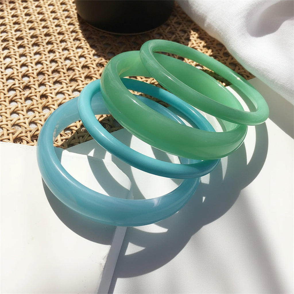 2.60" Diameter: Mingle Marble Stack 4pc Set - 15 colors - Hello Baabs