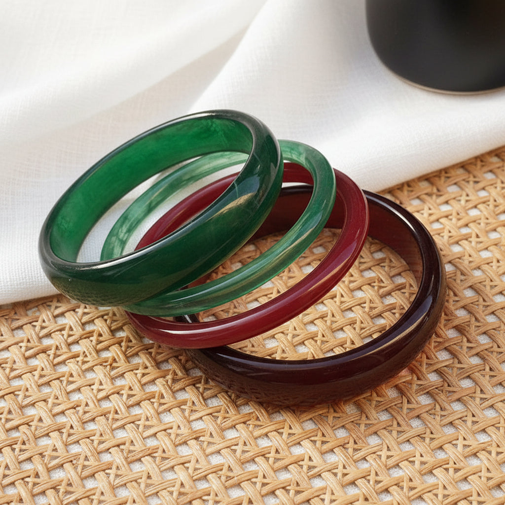 2.60" Diameter: Mingle Marble Stack 4pc Set - 15 colors - Hello Baabs