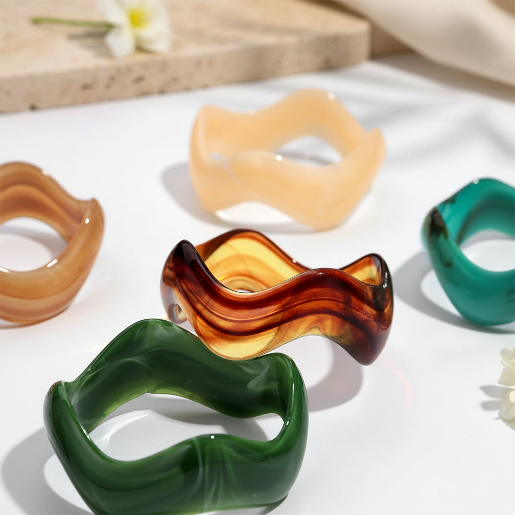 2.60" Diameter: Retro Wave Bangle - 13 colors - Hello Baabs