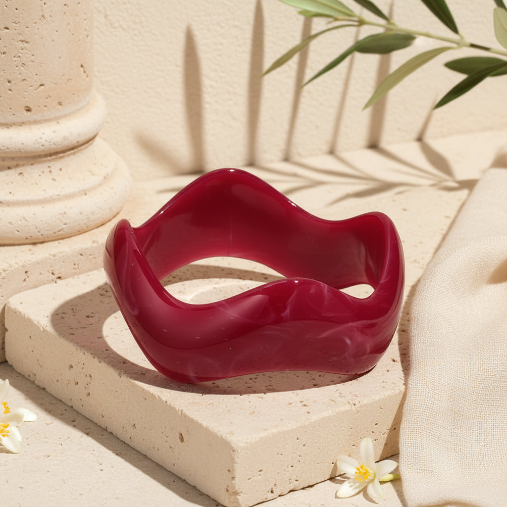 2.60" Diameter: Retro Wave Bangle - 13 colors - Hello Baabs