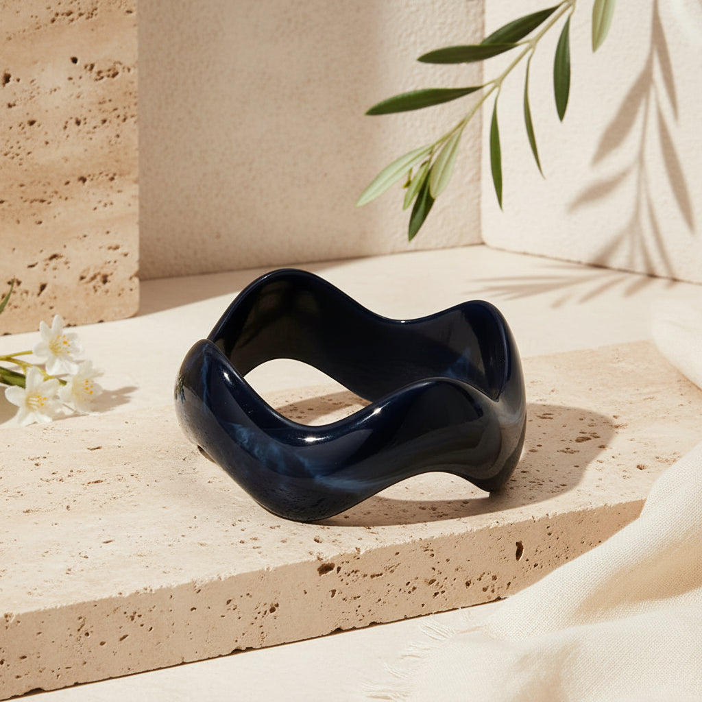 2.60" Diameter: Retro Wave Bangle - 13 colors - Hello Baabs