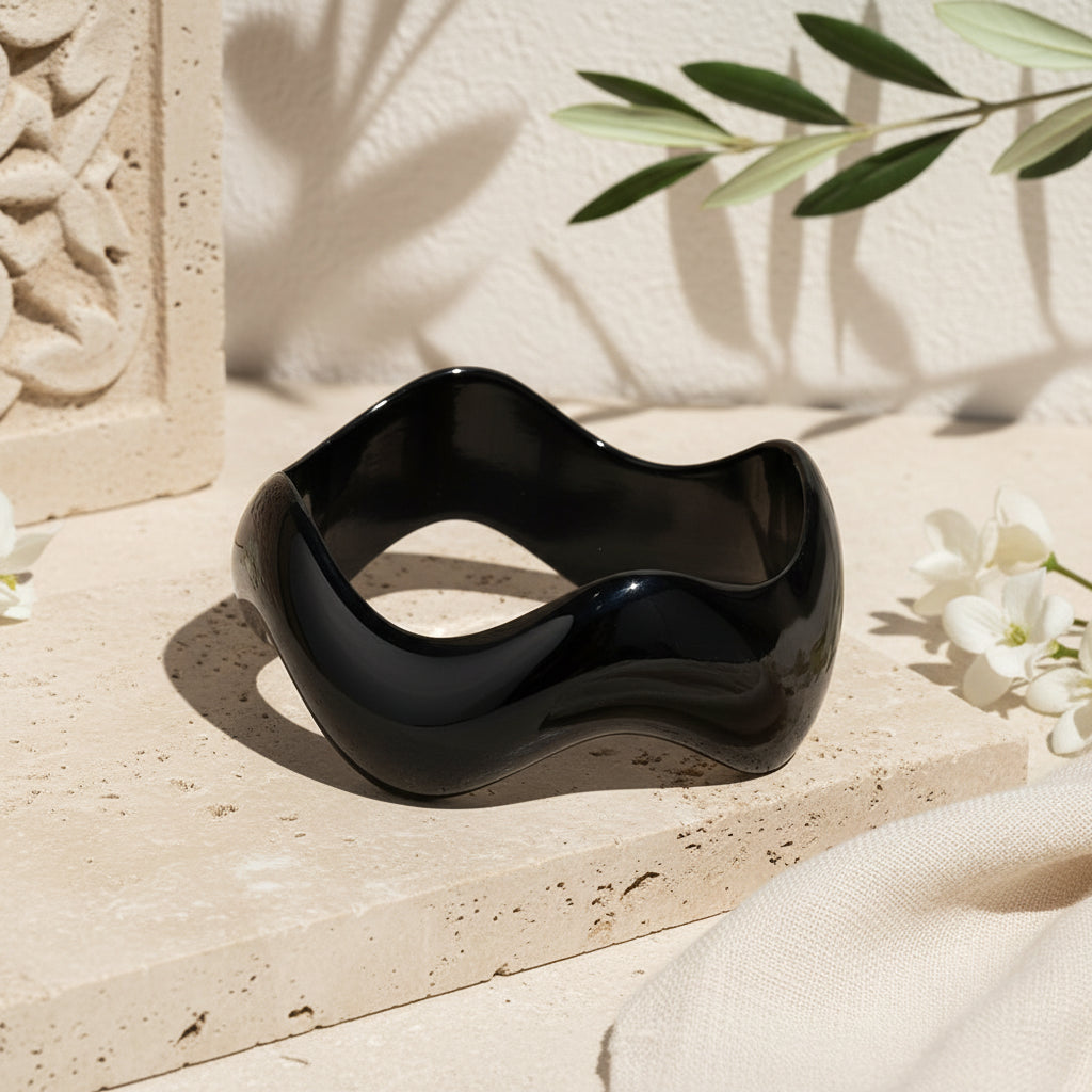 2.60" Diameter: Retro Wave Bangle - 13 colors - Hello Baabs