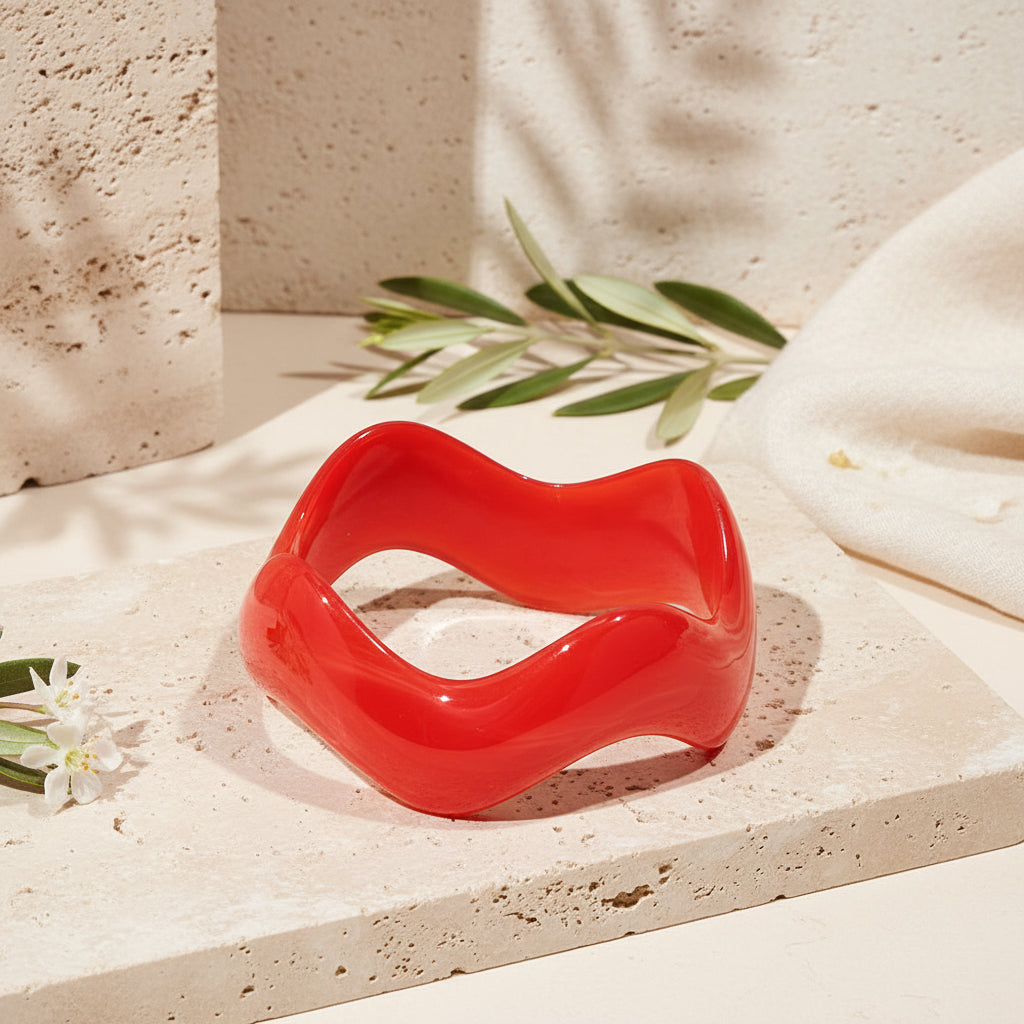 2.60" Diameter: Retro Wave Bangle - 13 colors - Hello Baabs