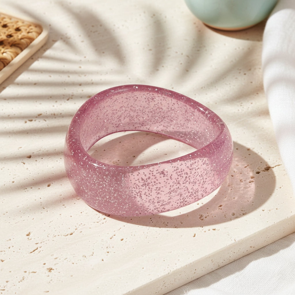 2.60" Diameter: Shimmer Wave Bangle - 9 colors - Hello Baabs