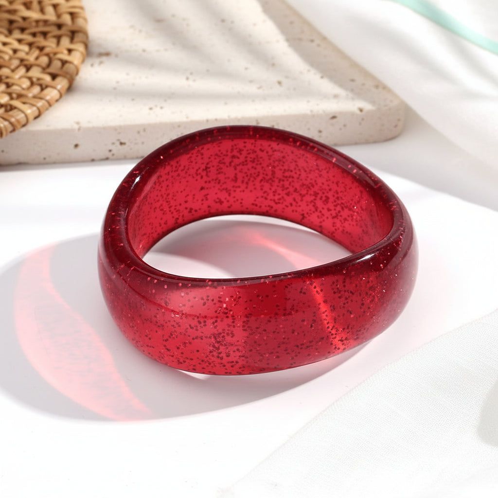 2.60" Diameter: Shimmer Wave Bangle - 9 colors - Hello Baabs