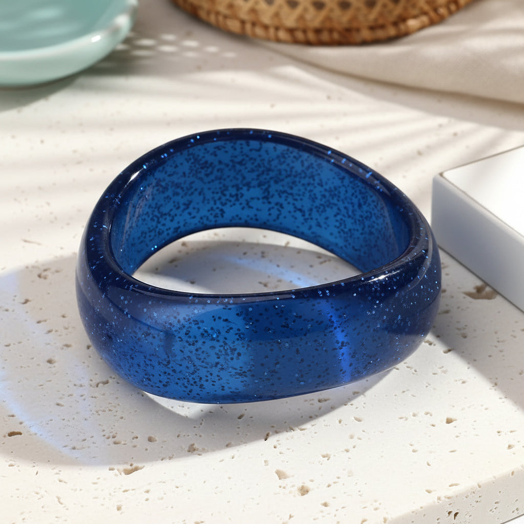 2.60" Diameter: Shimmer Wave Bangle - 9 colors - Hello Baabs