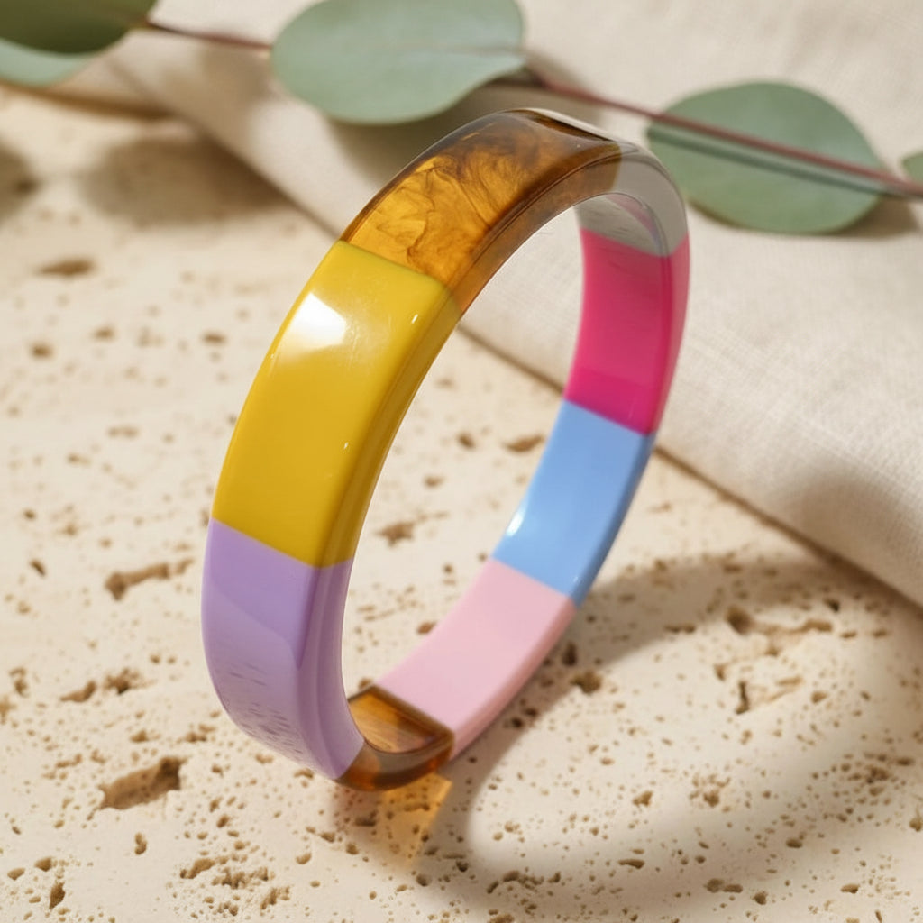 2.63" Diameter: Happy Color Bangle - 3 colors - Hello Baabs
