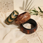 2.64" Diameter: Heritage Pattern Wooden Bangle - 8 variants - Hello Baabs
