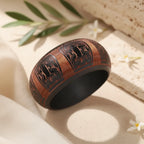 2.64" Diameter: Heritage Pattern Wooden Bangle - 8 variants - Hello Baabs