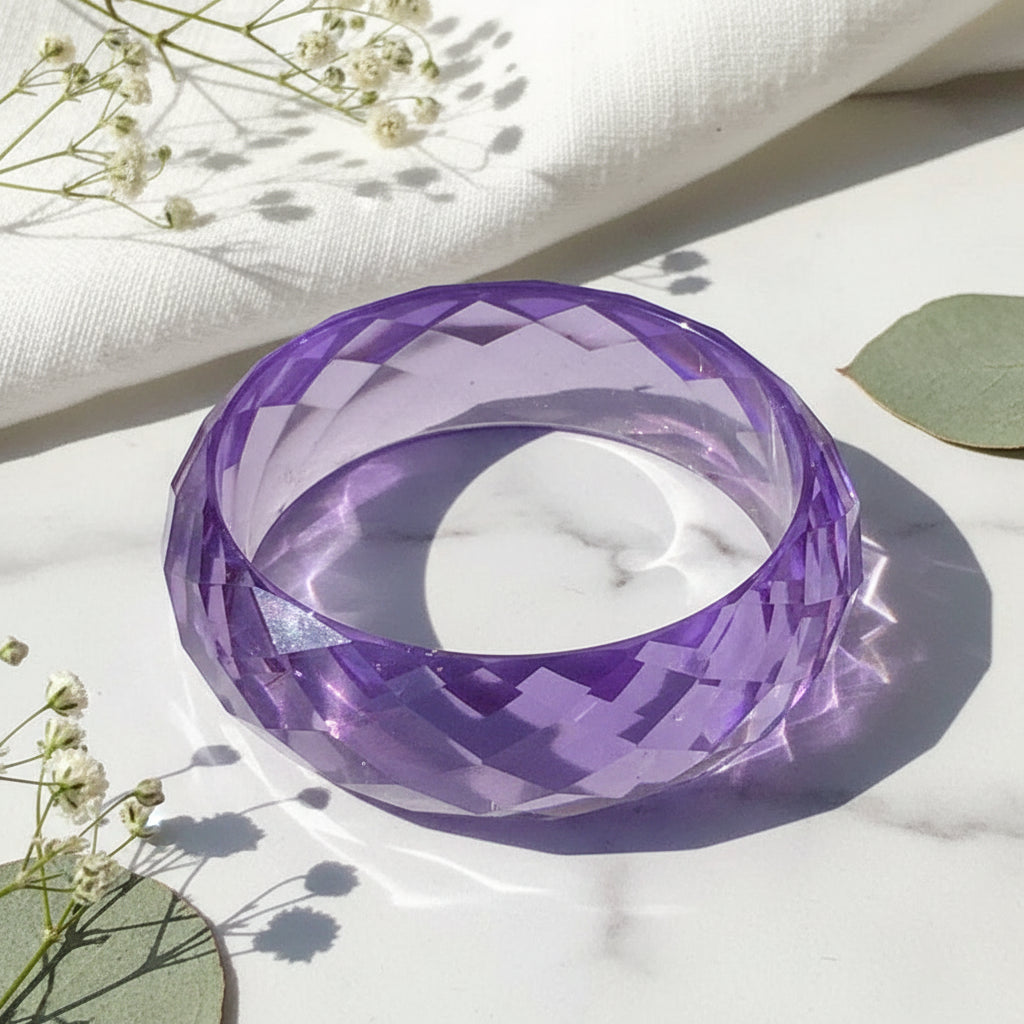 2.67" Diameter: Clear Vibe Bangle - 4 colors - Hello Baabs