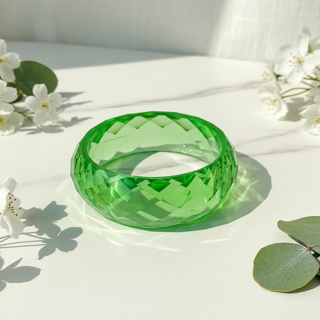 2.67" Diameter: Clear Vibe Bangle - 4 colors - Hello Baabs
