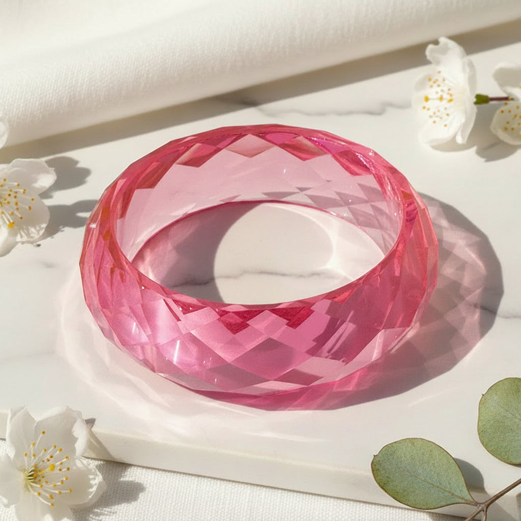 2.67" Diameter: Clear Vibe Bangle - 4 colors - Hello Baabs