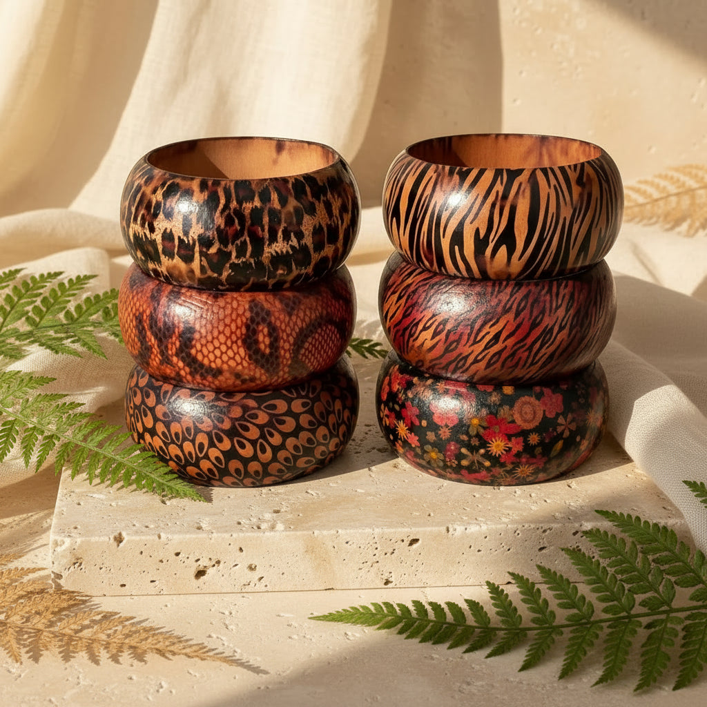 2.67" Diameter: Wild Nature Noir Bangle - 6 variants - Hello Baabs