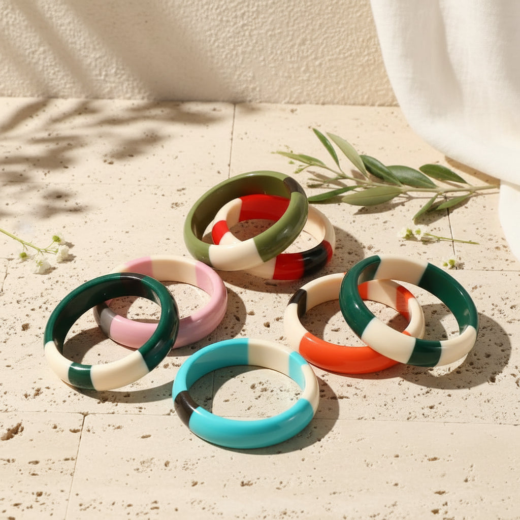 2.68" Diameter: Vibe Line Bangle - 7 colors - Hello Baabs