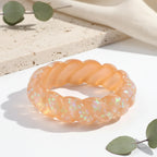 2.70" Diameter: Cosmic Candy Twist Bangle - 5 colors - Hello Baabs