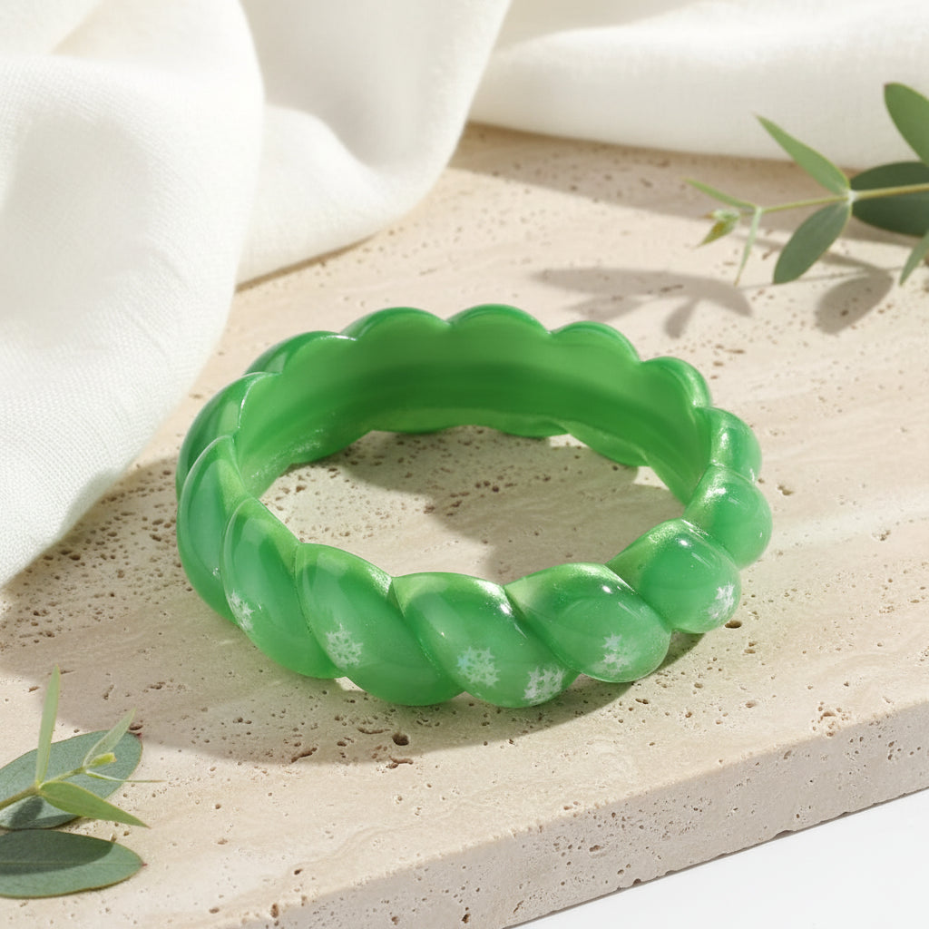 2.70" Diameter: Cosmic Candy Twist Bangle - 5 colors - Hello Baabs