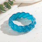 2.70" Diameter: Cosmic Candy Twist Bangle - 5 colors - Hello Baabs