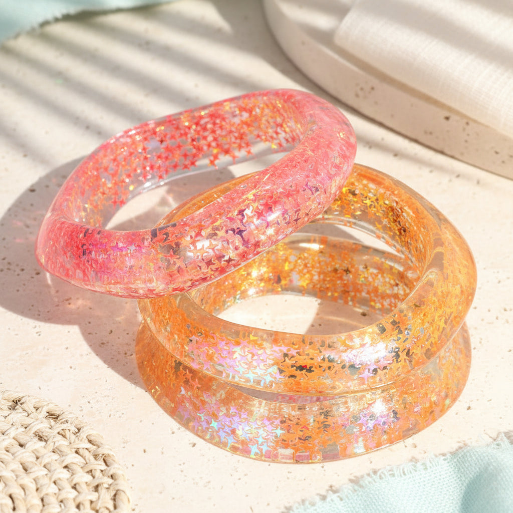 2.70" Diameter: Glitter Riot Bangle - 6 colors - Hello Baabs