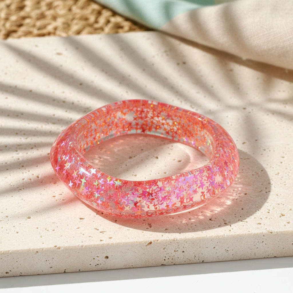 2.70" Diameter: Glitter Riot Bangle - 6 colors - Hello Baabs