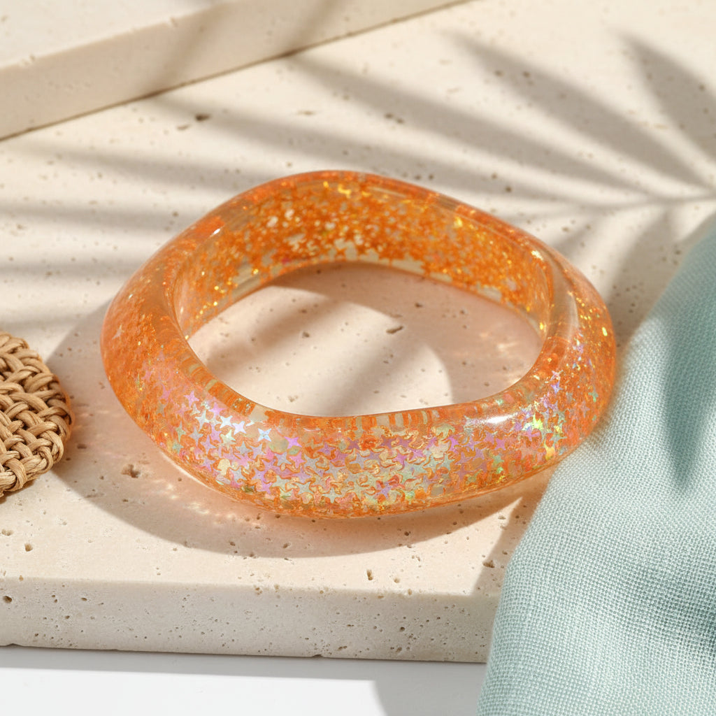 2.70" Diameter: Glitter Riot Bangle - 6 colors - Hello Baabs