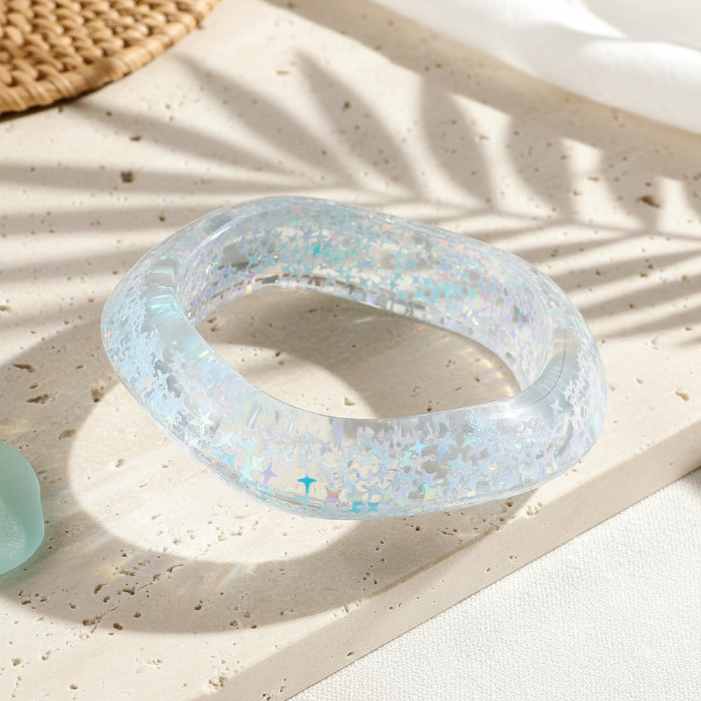 2.70" Diameter: Glitter Riot Bangle - 6 colors - Hello Baabs