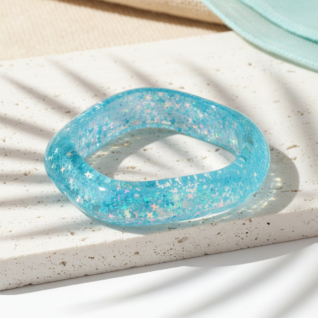 2.70" Diameter: Glitter Riot Bangle - 6 colors - Hello Baabs