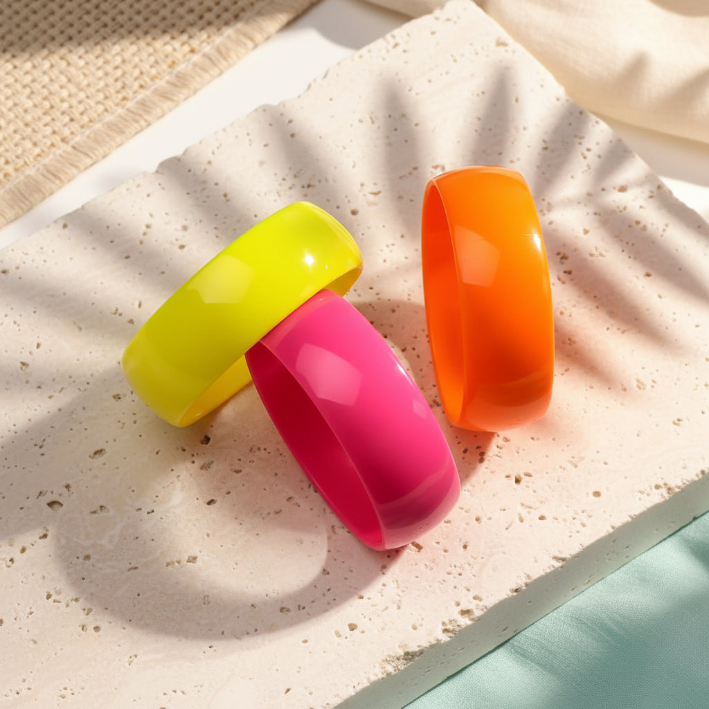 2.70" Diameter: Highlighter Heat Bangle - 5 colors - Hello Baabs