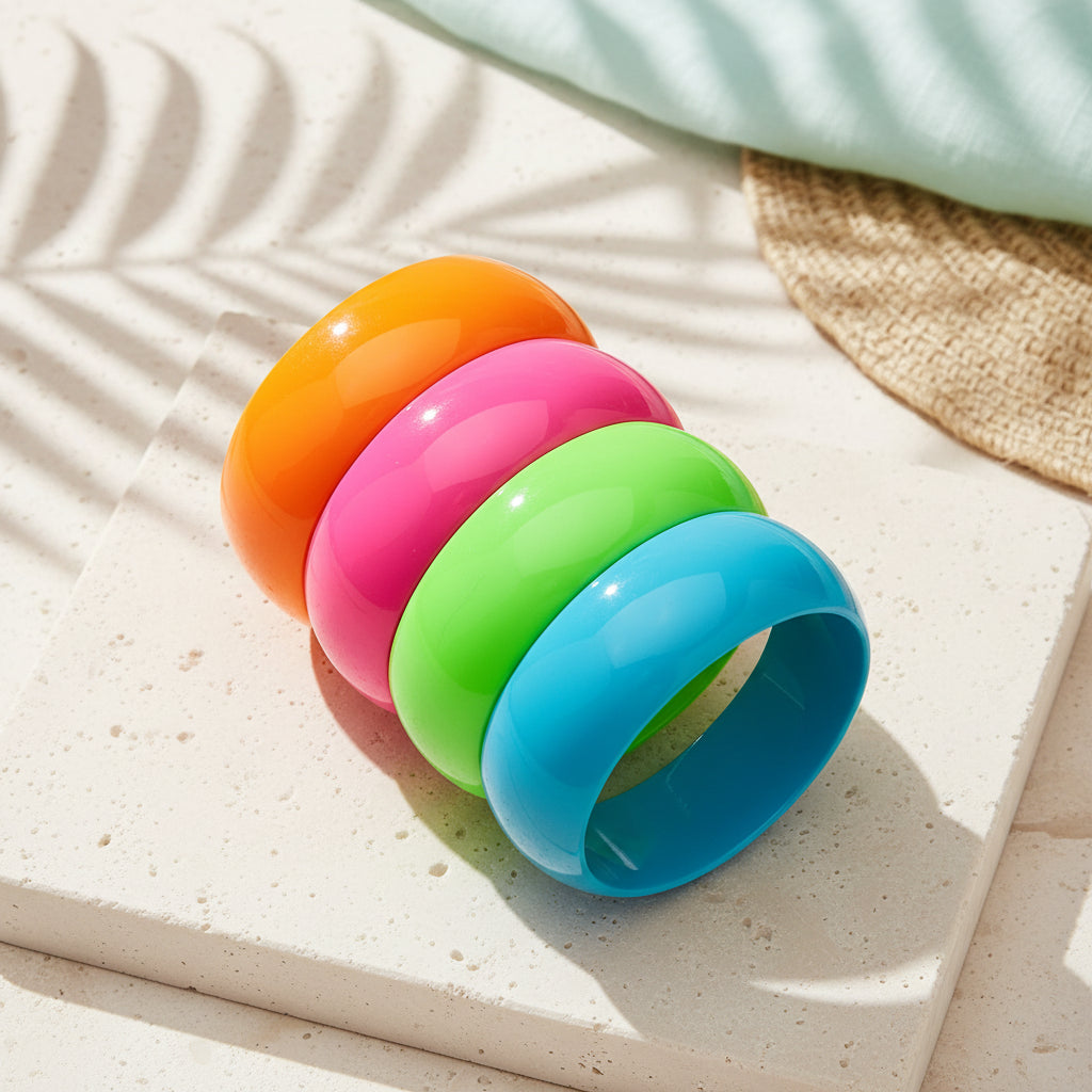 2.70" Diameter: Highlighter Heat Bangle - 5 colors - Hello Baabs