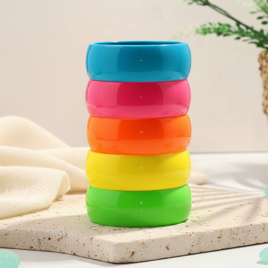 2.70" Diameter: Highlighter Heat Bangle - 5 colors - Hello Baabs