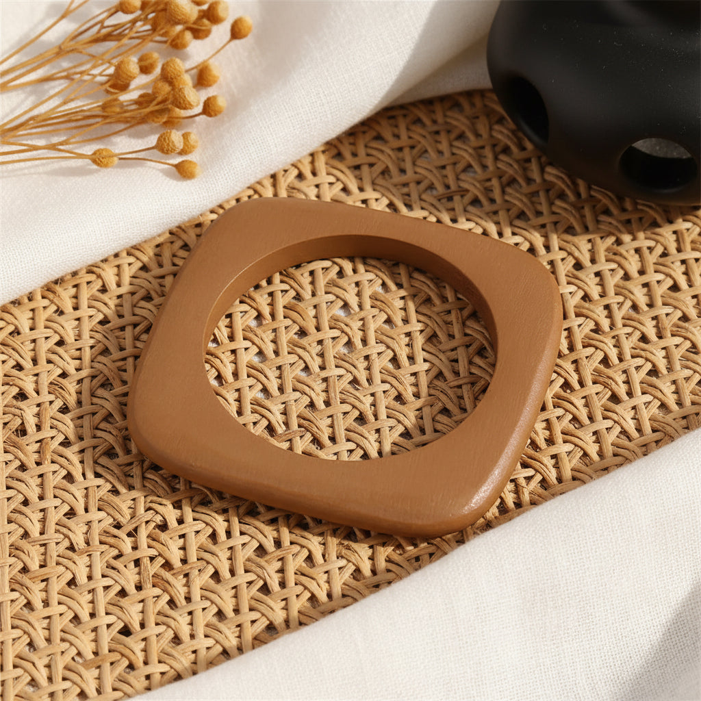 2.72" Diameter: Driftline Flat Wood Bangle - 4 colors - Hello Baabs