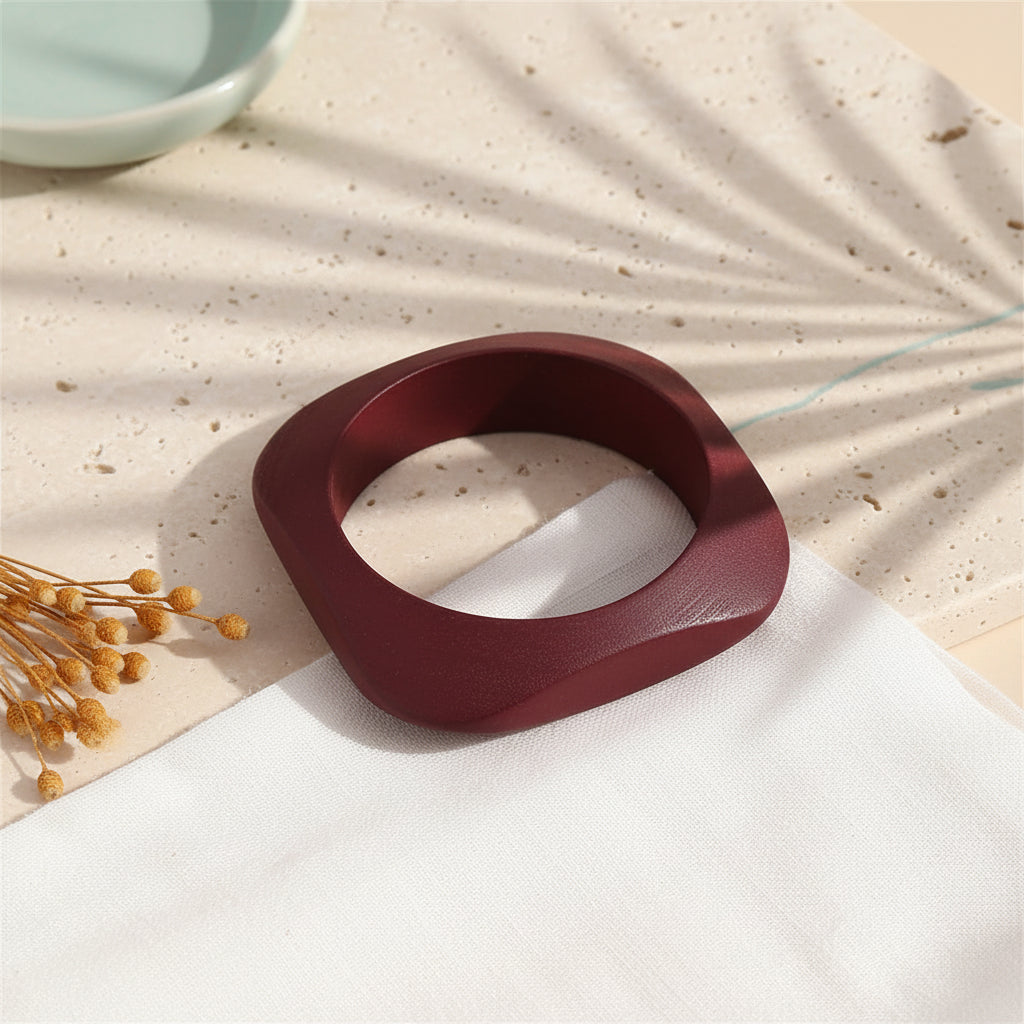 2.72" Diameter: Monochrome Timber Wood Bangle - 4 colors - Hello Baabs