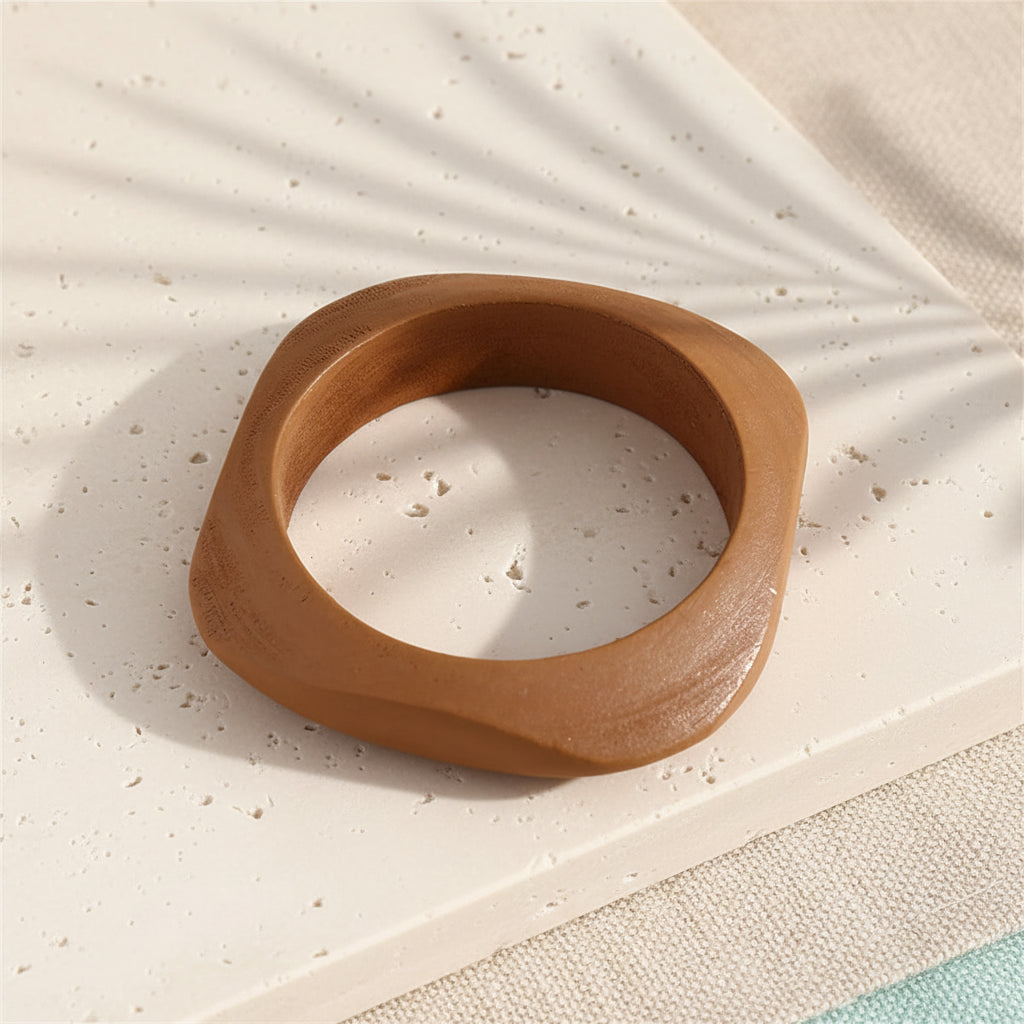 2.72" Diameter: Monochrome Timber Wood Bangle - 4 colors - Hello Baabs