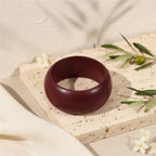 2.72" Diameter: Timber Luxe Wide Wooden Bangle - 4 colors - Hello Baabs