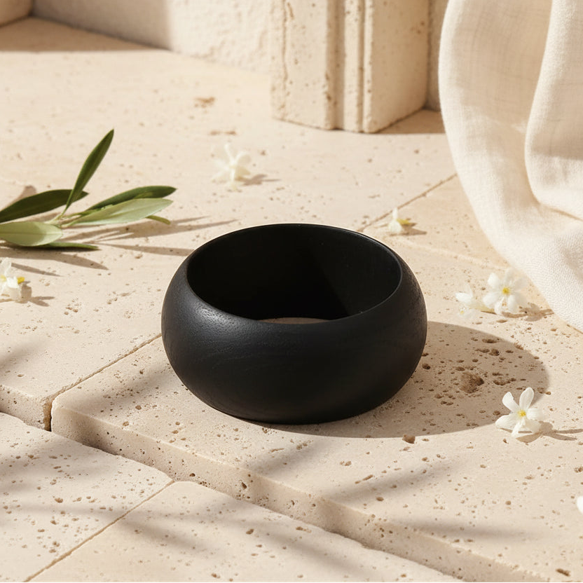 2.72" Diameter: Timber Luxe Wide Wooden Bangle - 4 colors - Hello Baabs