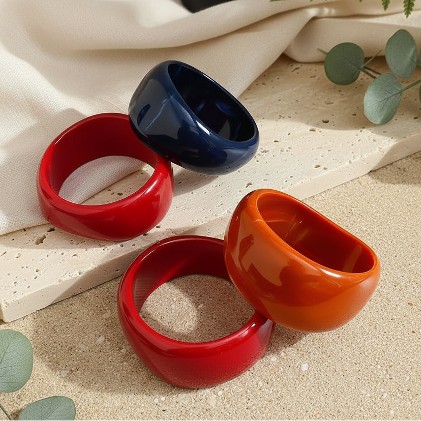 3.00" Diameter: Mystic Motion Chunky Bangle - 5 colors - Hello Baabs
