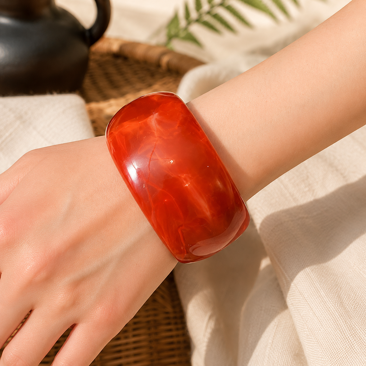 3.00" Diameter: Mystic Motion Chunky Bangle - 5 colors - Hello Baabs