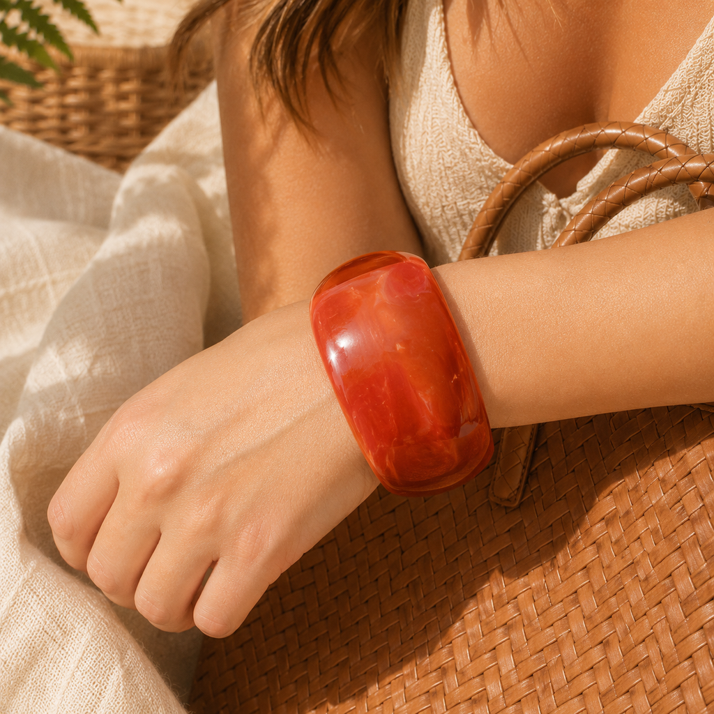 3.00" Diameter: Mystic Motion Chunky Bangle - 5 colors - Hello Baabs