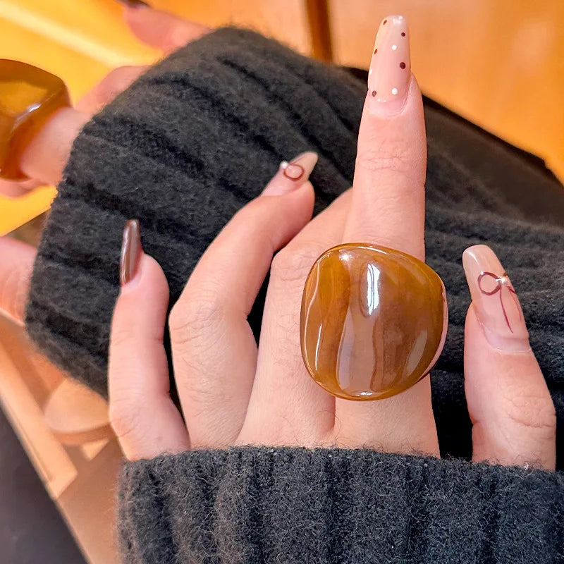 Amber Aura Ring (size 7.5) - hello baabs 