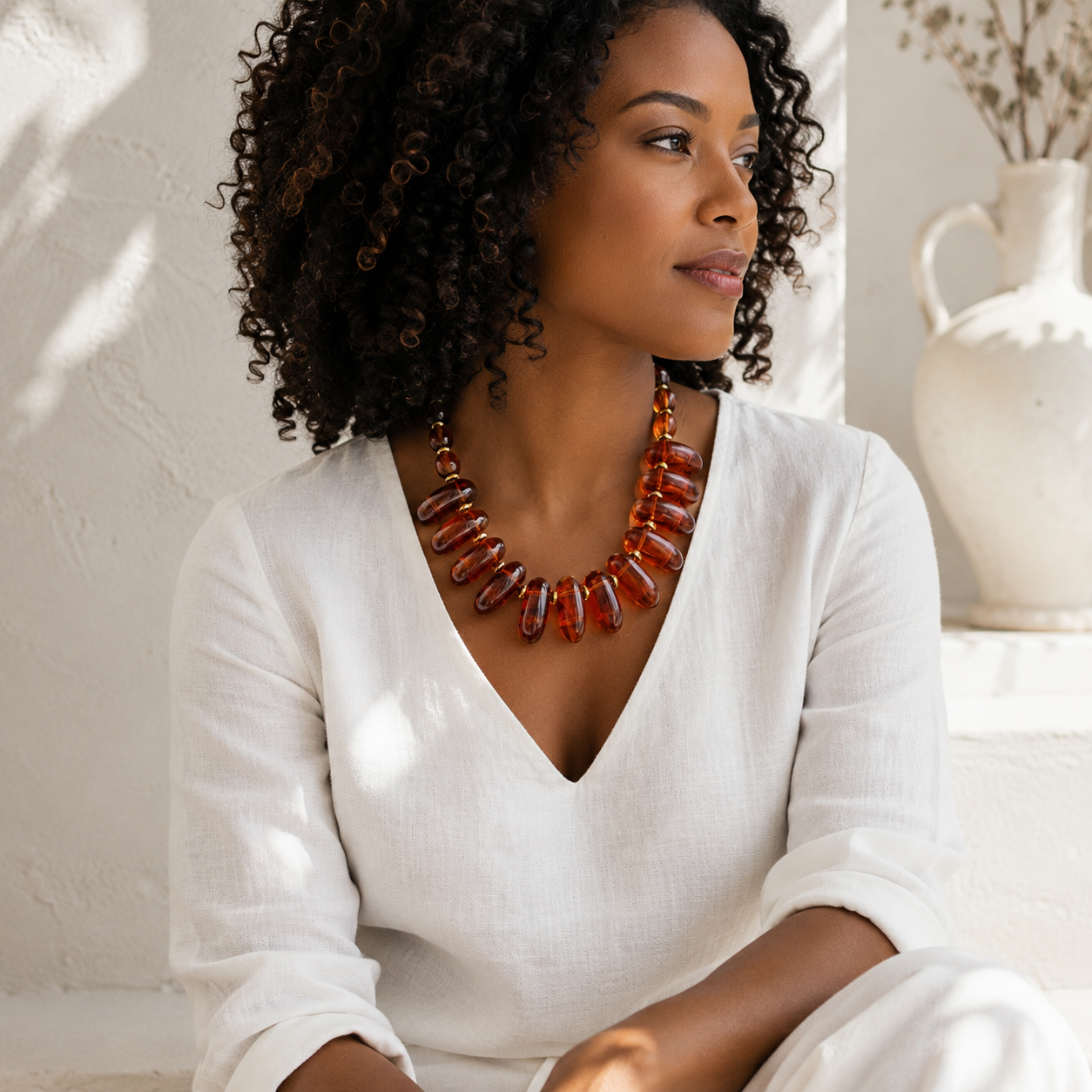 Amber Drift Necklace - Hello Baabs