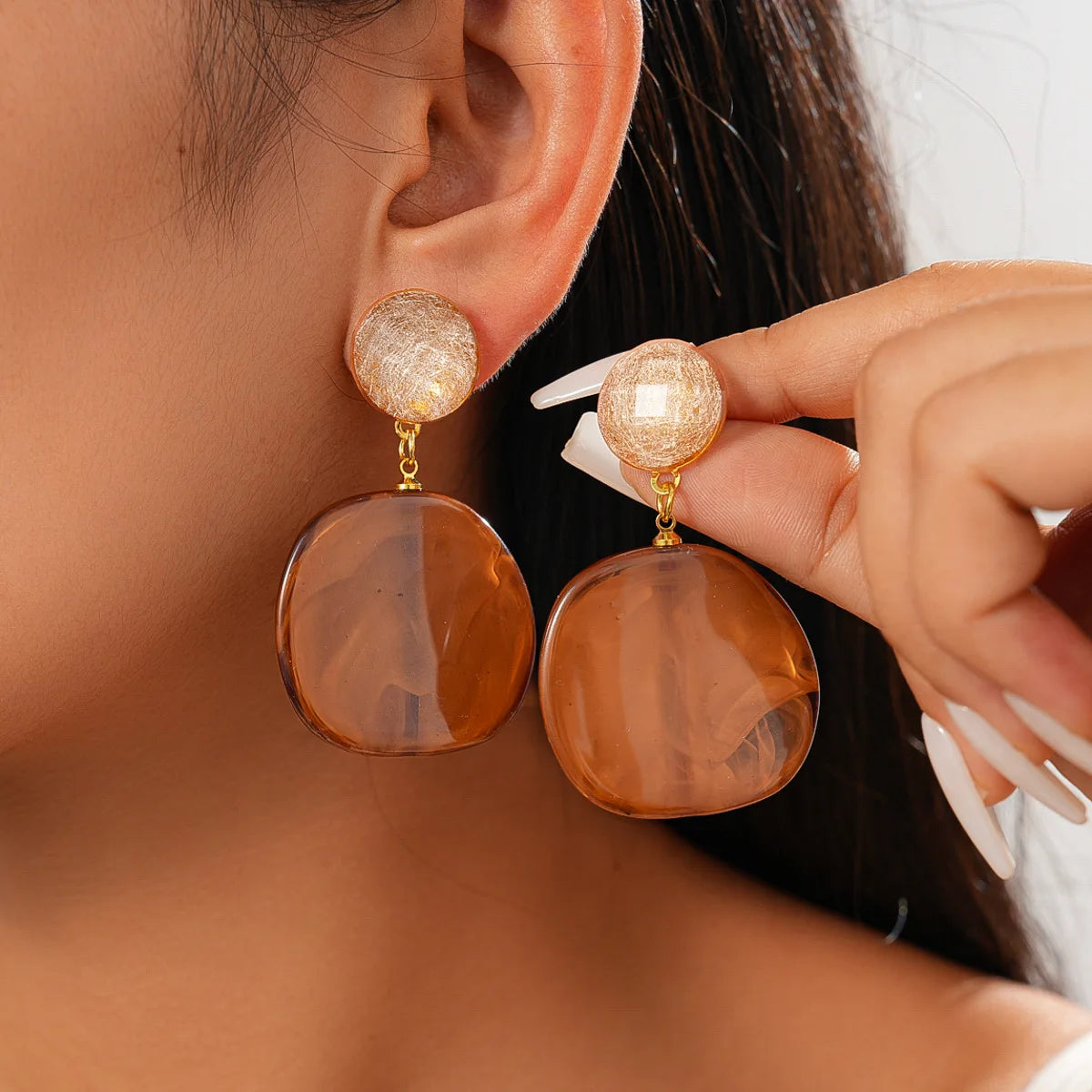 Amber Gleam Earrings - Hello Baabs