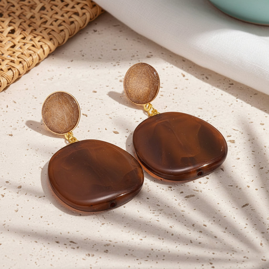 Amber Gleam Earrings - Hello Baabs