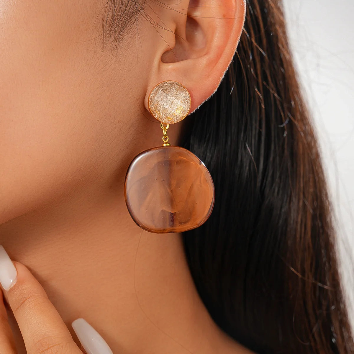 Amber Gleam Earrings - Hello Baabs LLC 
