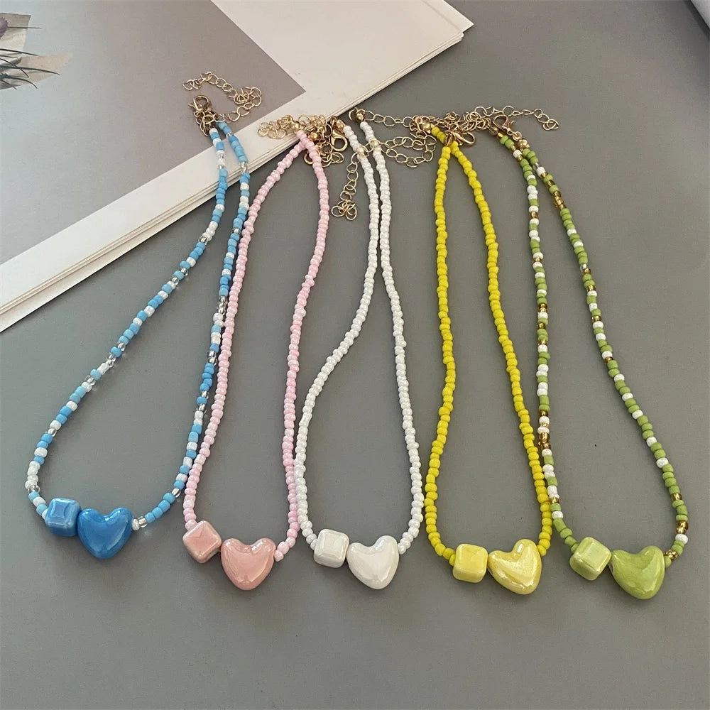 Amour Geometry Necklace - 10 colors - Hello Baabs LLC 